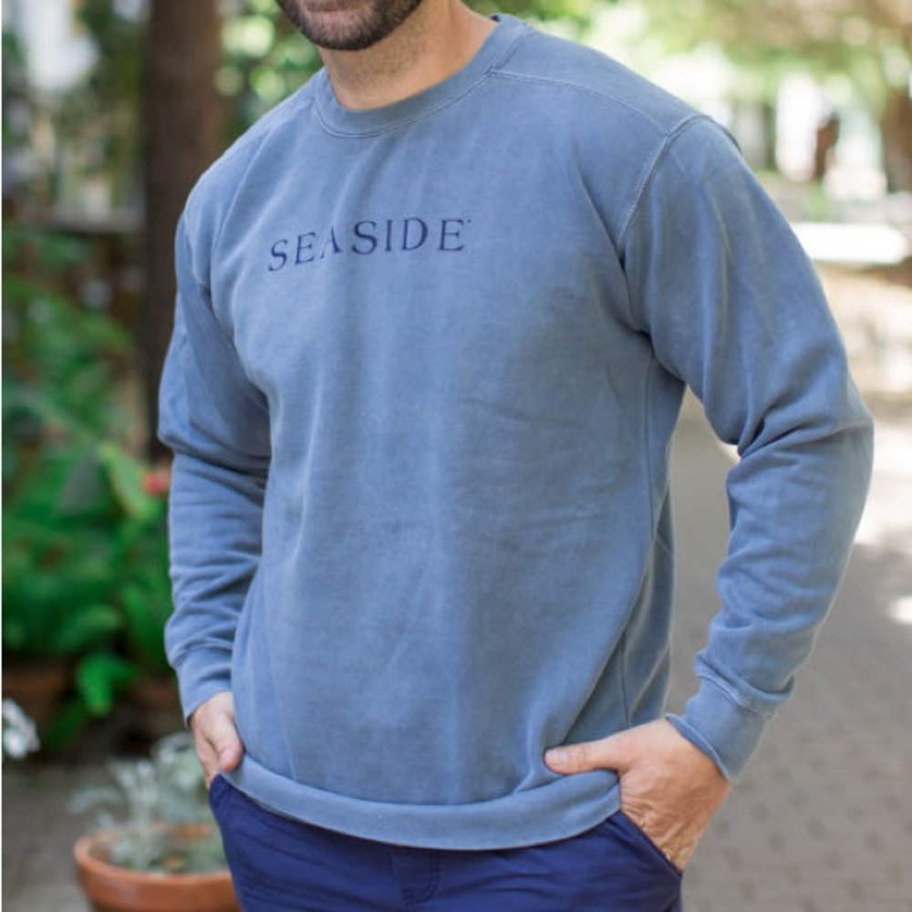 SEASIDE crewneck - blue jean color